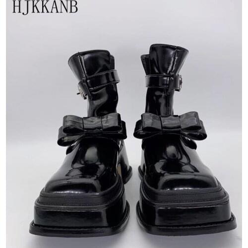 Square Toe Hollow Out Sandals Boots Women 2021 New Thick Sole Retro Motorcycle Boots Low Top Buckle Martin Boots Sandals Female