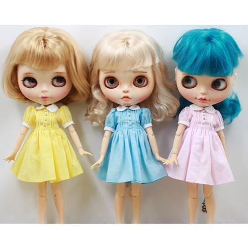 1/6 Doll Lovely Dress for 12" Dolls Kids Dolls Skirts Clothes Accessories For Doll Pink Costume Dress