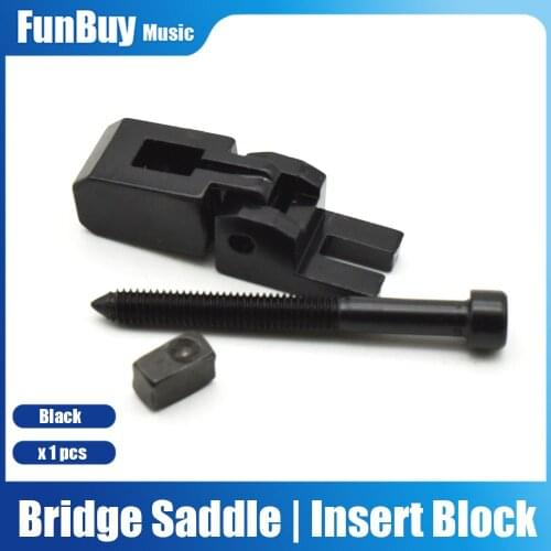 2pcs Double System Electric Guitar Bridge System Pull String Bar Locking String Bridge Block String Guide Wire Saddle with Screw