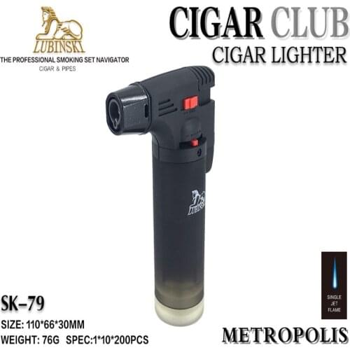 2020 Lubinski Windproof Butane Gas Lighter BBQ Jet Gas Cigar Lighter Turbo Metal Kitchen Cigar Spray Gun Outdoor Gadgets For Men