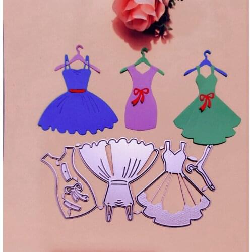 3 Beautiful skirts Metal Cutting Dies for DIY Scrapbooking Album Paper Cards Decorative Crafts Embossing Die Cuts