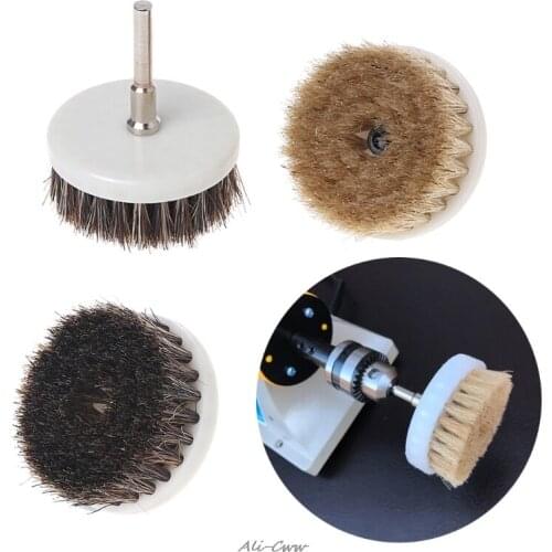 3mm 6mm Stainless Steel Rod and 60mm Drill Powered Scrub Heavy Duty Cleaning Brush With Stiff Bristles Tools