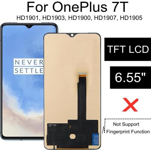 6.55" TFT LCD For OnePlus 7T LCD Display Touch Screen Digitizer Assembly Replacement For phone HD1901, HD1903, HD1900 LCD