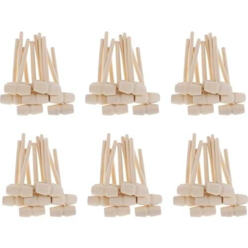 60x Mallet Carpenters Stick Carpenters Hammer Round Wooden Mallet for Clock