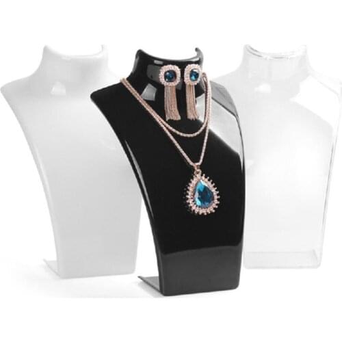 Acrylic Mannequin Necklace Earrings Jewelry Display Stand Rack Holder Organizer