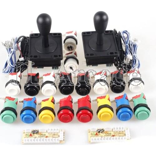 Arcade DIY Kit USB Zero Delay USB Encoder American Style Joystick And Happ Push Button With Micro Switch For Mame Raspberry Pi