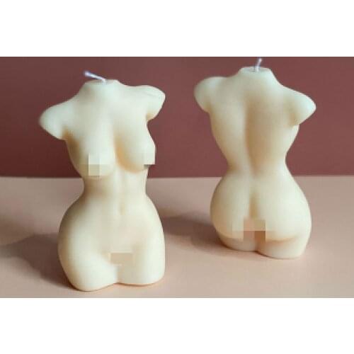 Womens large 3d body shape candle silicone mold for plump female torso handmade candle making soap wax mold