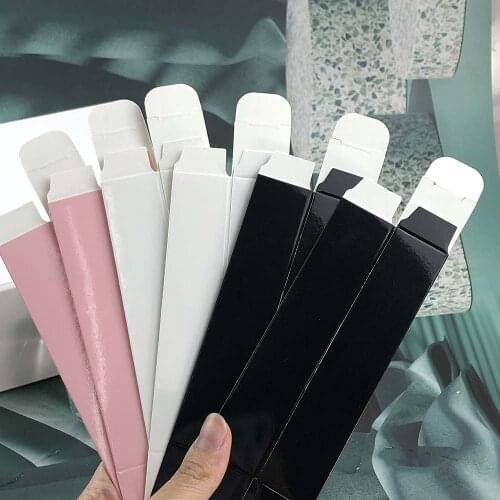 Balck/white/ Cosmetic packaging glossy paper box 25*25*117mm for big brush/wand lip gloss tube