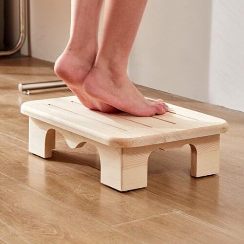 Wood Stool Low Footstool Living Room Office Footrest Non-slip Children Stool Wooden Shoe Stools Home Furnitureмебель для дома