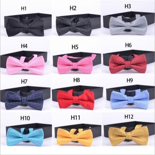 Childrens leisure Korean polyester silk bow tie dot for kids baby wedding party bowties Party decoration 30pcs/lot