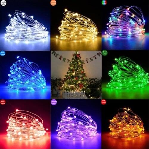 10M 100LEDs USB LED Copper Wire String Fairy Light Strip Lamp 50M 50LEDs Holiday Decoration Lights for Bedroom Living Room Xmas