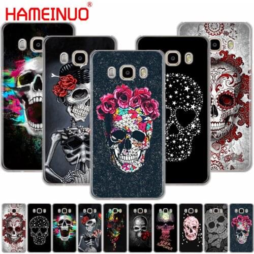 HAMEINUO Retro Style Flower Skull cover phone case for Samsung Galaxy J1 J2 J3 J5 J7 MINI ACE 2016 2015 prime