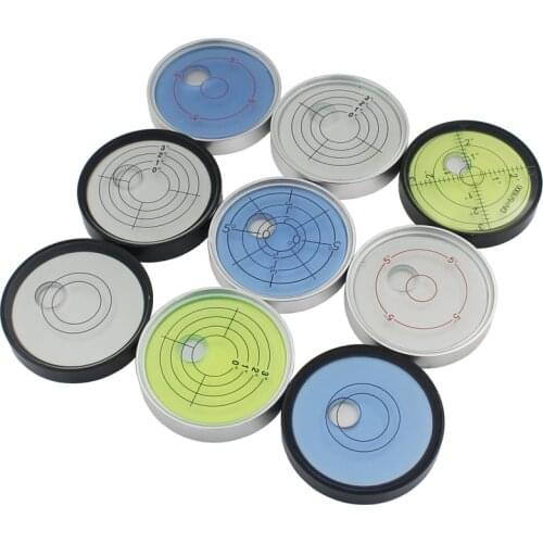 QASE Universal Metal Round Level Bubble Inclinometer Water Spirit Level Measuring Instrument 60*10mm 15'/2mm