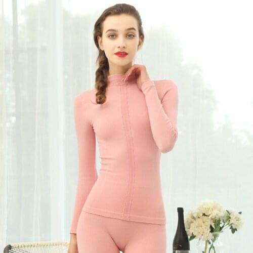 Womens Lace Thermal Underwear Set Sexy Women Winter 2020 New Fashion Hedging Slim Long Two-Piece Suit Ladies