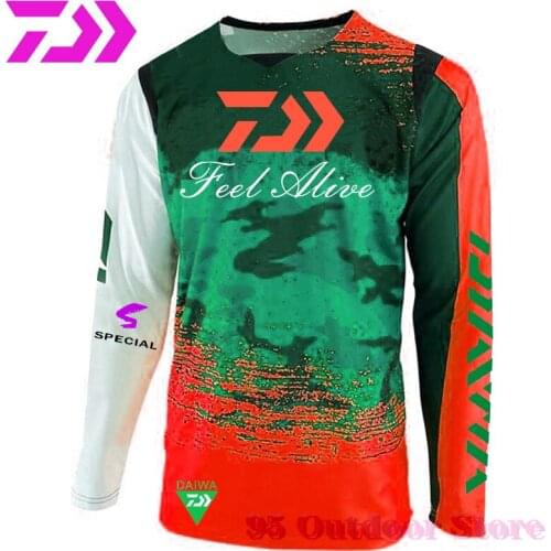 DAIWA Summer Fishing Jerseys Quick Dry Ultra-Light Sun Protection Dawa XS-5XL Plus Size Fishing Shirts Anti-UV Fishing Clothes