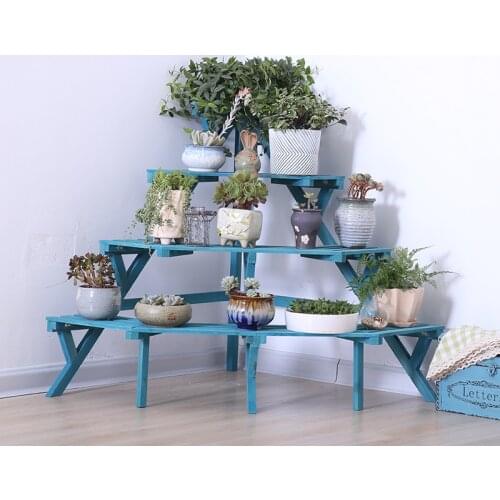 Multi Layers Plant Stand Nordic Wood Flower Rack Home Storage Floor Shelf Wood Plant Stand Corner Ladder Garden Stand Home Decor