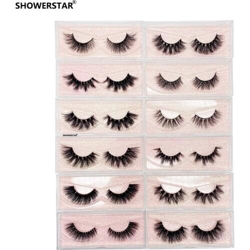 6D Flase Mink Eyelashes Natural Fluffy Extension Cross Work Date Party Simulation Hair Make Up 5D Eye Lashes E14 D22