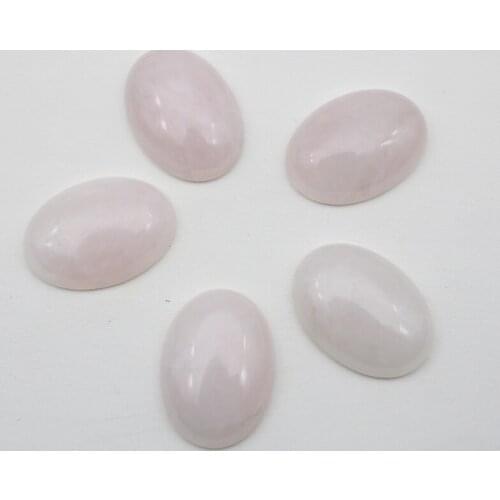 Wholesale 1pcs 18x25mm Natural stone Quartz crystal Oval cabochon no hole beads for jewelry making Clothes necklace accessories