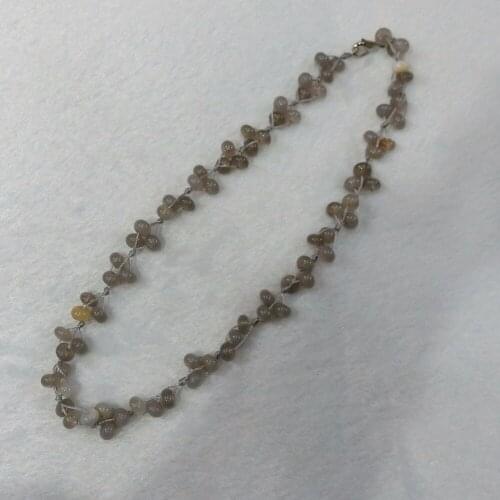 Wholesale 6pcs/lot Natural Crystal Quartz Stone Gray Agates Hand-woven Colorful Choker Torque Energy Beaded Necklace Collar Free