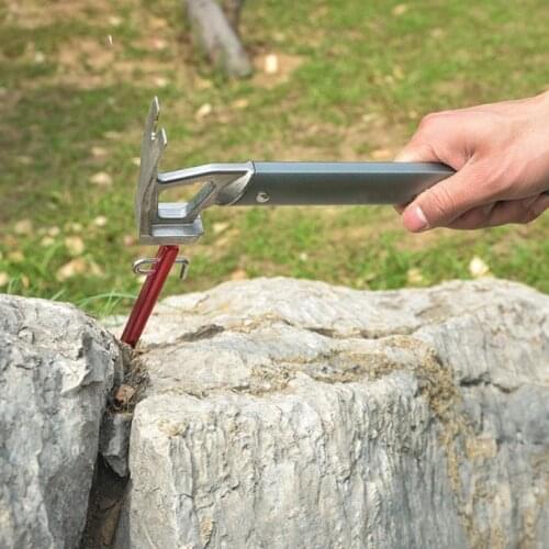 Outdoor Camping Tent Peg Hammer Stainless Steel for Driving Stakes into Rocky Ground for Hiking Fishing Mountaineer