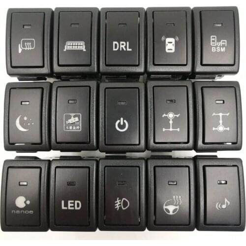 For Suzuki Jimny Refitting switch of fog lamp fan power supply, differential lock, daylight spotlight radar