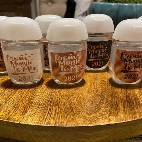 Personalized Muggle To Mrs,Wedding Hand Sanitizer Labels, Shower Gifts, Party Favors, Bridal, Bachelorette, Muggle to Mrs