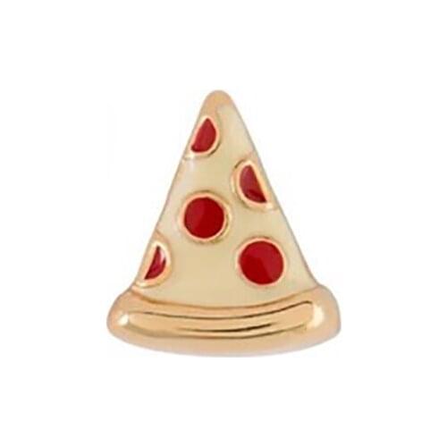 10pcs Pizza Custom Floating Charms For glass living locket necklace Watches