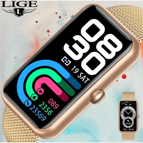 LIGE NEW Smart Watch Women Heart Rate Monitor Bracelet Sports Fitness Pedometer Smartwatch For Xiaomi Huawei Ladies Wristwatch