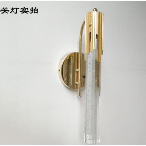Modern Simple Crystal Wall Lamps Aisle Corridor Bedroom Bedside Atmosphere Wall Light Living Room TV Background Led Wall Sconce