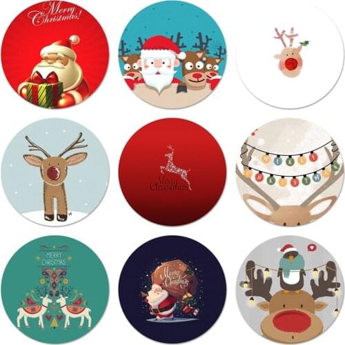 Marry Christmas Icons Pins Badge Decoration Brooches Metal Badges For Backpack Decoration