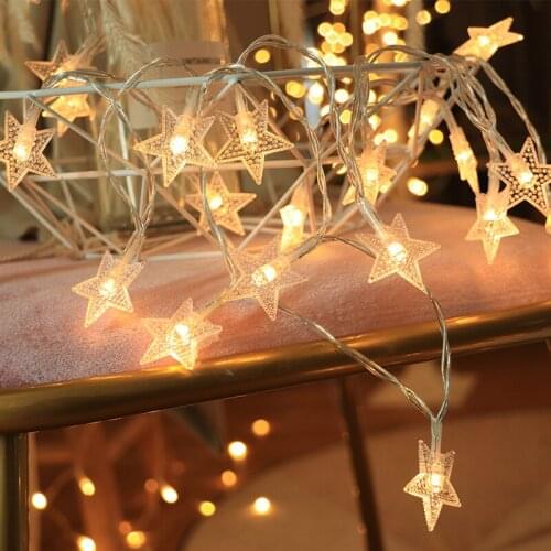5/10 PCS LED Battery 3M 20 bulbs Star String Fairy Lights For Home Room Xmas Wedding Party Decoration Hot Sale