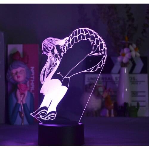 Led Night Light Zero Two Figure Table 3d Lamp for Bed Room Decor Light Anime Waifu Gift Darling In The Franxx Zero Two Lamp