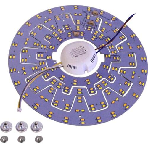 LED Ceiling Light DIY Replacement Magnet Board PCB SMD5730 Double color White/Warm white 110-240V Panel Light LED Tube + Drive