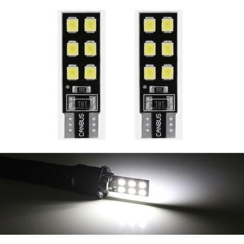50-100PCS T10 2835 12SMD LED Canbus Bulbs for License Plate Lights Reading Bulb Clearance Lights white Signal Lamp 12V