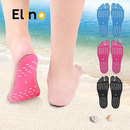 Men Women Beach Insoles Invisible Outsole Foot Stickers Waterproof Self Adhesive Flexible Pool Barefoot Anti-slip Feet Care Pad
