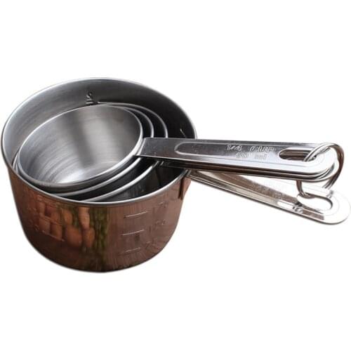 High-quality Stainless Steel 4Pcs Measuring Spoon set Baking Tools Measuring Cup with Scale For Baking