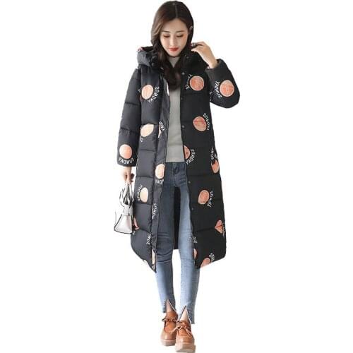 Wish Cotton-padded Clothes 2017 Korean Winter Clothes New Pattern Down Cotton Long Fund Overknee Womens Cold-proof On