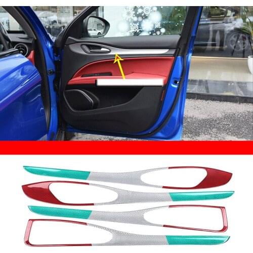 17-20 models for Alfa Romeo Stelvio door trim panels, real carbon fiber, three-color models