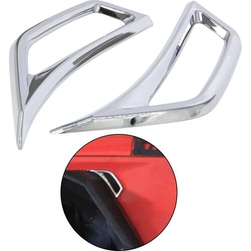 2pcs/set Chrome Car Sticker Car Air Flow Fender Side Vent Cover Decoration Sticker Car Styling Accessories
