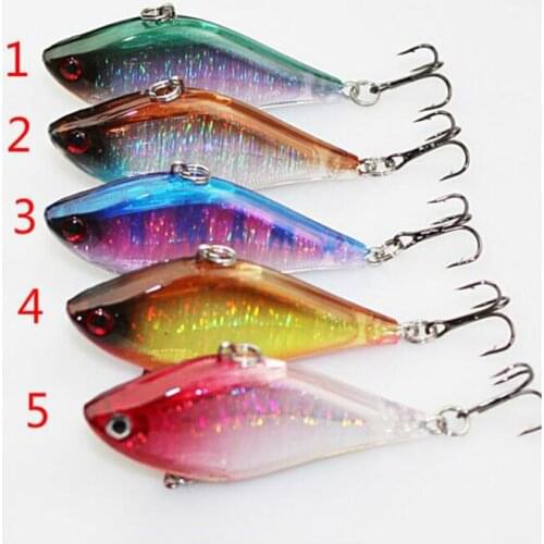 5pcs Fishing Lure Sinking VIB Lure 13.5g 6cm Vibration Vibe Rattle Hook Fish Bait Crankbaits