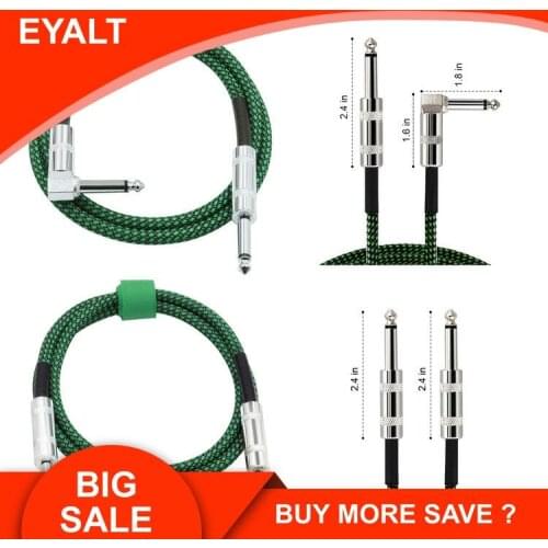 6.35 Connecting Line Guitar Effect Line 3M 6M 10M Weaving New Electric Guitar Accessories Part