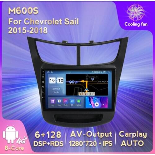 2DIN Android 11 6G+128G NO DVD Car Radio Multimedia Video Player Navigation GPS For Chevrolet Sail 2015-2018 8Core