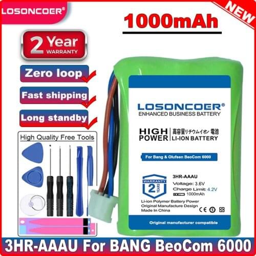 Battery for Bang & Olufsen BeoCom 6000 Telephone New Li-Ion Rechargeable Accumulator Replacement 3HR-AAAU 70AAAH3BMXZ T373 3.6V