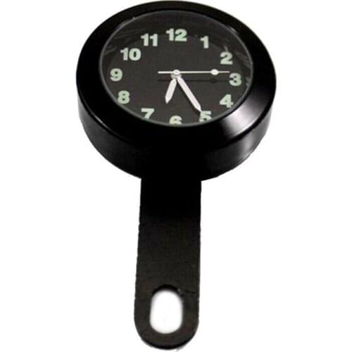 Motorcycle ATV Timetable Handlebar Clock Watch Black 6mm Waterproof Universal Mounted On 6 Mm Brake Lever Bolts
