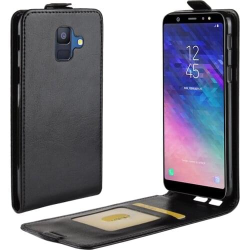 For Samsung Galaxy A6 Case A6 Flip Wallet PU Leather up and down ColorFull Phone Case For Galaxy A6 Back Cover