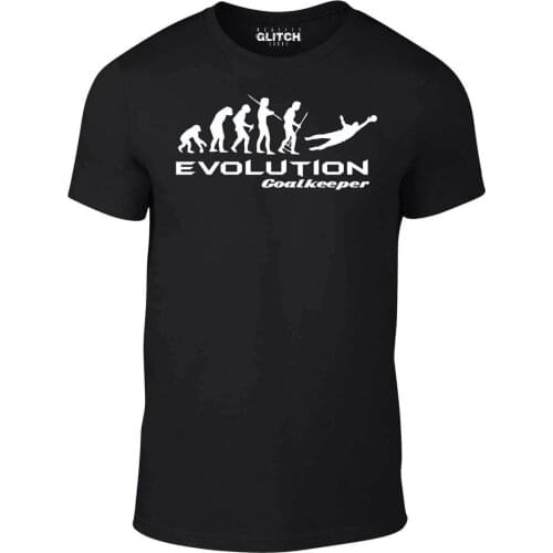 Evolution of Goalkeeper T Shirt - Funny T-Shirt Footballer Goals Retro Keeper Goal 2019 Fashion Brand Men Tops T Shirt Design