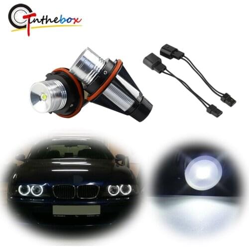 Gtinthebox CAN-bus Error Free 6000K Bright White LED Car Angel Eye Halo Ring Lights For BMW E39 E60 M5 X5 E53 E63 E65 X3 etc 12V