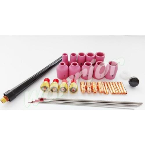 Accessories Kit For WP9 WP20 WP25 TIG Welding Torch With 13N 53N Series Nozzles Gas Lens WT20 150mm Tungsten Electrodes
