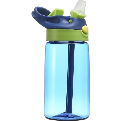 New Kids Boys Sport School Drinking Juice Straw Water Bottle Cup 400ml Popular
