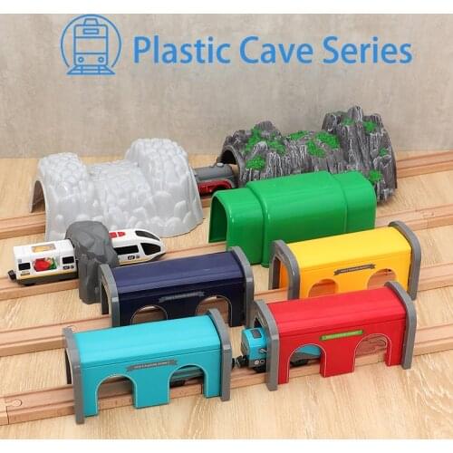 Simulation Train Tunnel Cave Track Accessories Accessories Scene Toys Compatible with All Brands of Wooden Railway Train Tracks